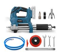 Pressa per grasso a batteria, compatibile con batteria Makita da 18 V, pressa elettrica con funzione dosatrice incl. tubo ad alta pressione da 100 cm, 3 bocchini, motore senza spazzole e lampada a LED