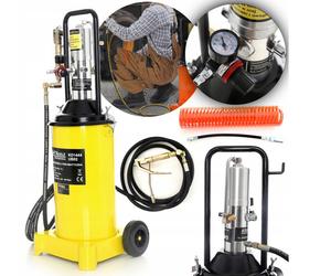 Pressa Per Grasso Professionale 15 Litri Pneumatica Mobile