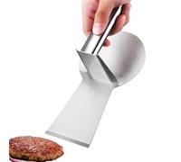 Pressa per hamburger, 2 in 1, resistente al calore, in acciaio | Smash Pressa per hamburger per piastra piatta, cucina, ristorante, barbecue, campeggio, carne, salmone, patties