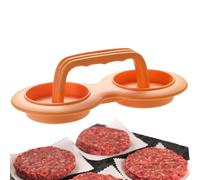 Pressa per hamburger Patti di manzo, pressa per hamburger Patti Former, stampo da cucina con doppio foro riempito, stampo antiaderente leggero per grigliare carne, per cucinare hamburger di manzo e