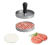 Pressa per hamburger, stampo da cucina per hamburger, con 100 fogli di carta pergamena, per fare hamburger tascabili ripieni di cottura e barbecue