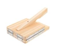 Pressa per Impasto in Acciaio Inox e Legno per Casa | Uso Manuale, Adatta a Mini Torte Salate e Porzioni di Biscotti, per Preparazioni Domestiche
