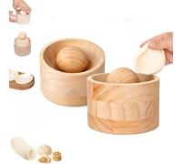 Pressa per Impasto in Legno per Dumpling e Ravioli, Stampo Manuale Antiaderente per Gyoza e Pasta Fresca, Pressa Circolare Professionale con Impugnatura a Sfera, Facile da Pulire(2pcs)