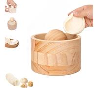 Pressa per Impasto in Legno per Dumpling e Ravioli, Stampo Manuale Antiaderente per Gyoza e Pasta Fresca, Pressa Circolare Professionale con Impugnatura a Sfera, Facile da Pulire(1pc)