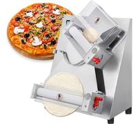 Pressa per impasto per pizza elettrica regolabile, in acciaio inox, ideale per uso commerciale e domestico, spessore 0,049 a 21 pollici, 4 a 11