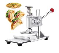 Pressa per impasto per pizza, pressa manuale per tortilla in acciaio inox per spessore regolabile, ideale per uso domestico o commerciale, 12 cm