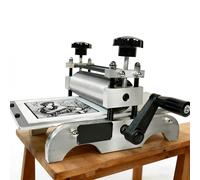Pressa Per Incisione Manuale a Rullo Regolabile,Macchina Pressa Incisione Stampa Dimensione Di Stampa 30 x 17cm,Altezza Regolabile,Macchine Per Xilografia,Stampe Su Carta e Rame,Facile Da Usare