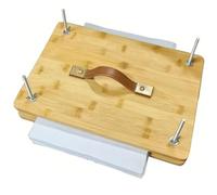 Pressa per Libri in Legno, Pressa Manuale in Bambù e Legno con Manico, Strumento Manuale Multifunzionale per Rilegatura per la Casa, Scuola, Ufficio