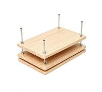Pressa per Libri Pressa Documenti Morsa Manuale Banco Rilegatura in Legno di Pino con Struttura Affidabile in Acciaio per Riparare Manoscritti, 3 Strati, style to 2