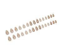 Pressa per mandorle corte sulle unghie eleganti set artistico con Sun Designs acrilico False Nails per le donne alla moda, 24pcs unghie rapide