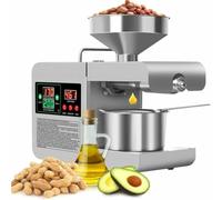 Pressa per olio automatica, 800 W, estrattore a freddo e caldo, in acciaio inox, con touch screen, controllo della temperatura, per arachidi, semi di girasole, sesamo