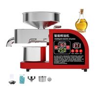 Pressa per olio compatta X6, in acciaio inox 304, per uso domestico | Display LCD integrato, intervallo di temperatura 104-572℉, pressa arachidi sesamo cocco soia semi di girasole noci