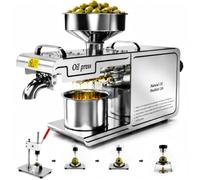 Pressa per Olio d’Oliva 880 W, Denocciolatore per Olive Incluso, CE | Prepara Olio Fresco in Casa con le Tue Olive, Semi, Noci e Altri Ingredienti Ricchi di Olio.