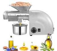 Pressa per Olio da 1250 W con Funzione pressa e frittura 2 in 1, Disponibile pressa a Caldo e Freddo, Controllo della Temperatura 0-300 ℃ (Argento)