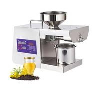 Pressa per olio elettrica, 2000 W, estrattore automatico a freddo e caldo, macchina in acciaio inox per semi di zucca, sesamo anacardi, regolazione termica