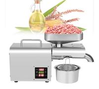 Pressa per olio elettrica automatica, 610 W, estrattore in acciaio inox 304 a freddo e caldo, controllo della temperatura, con filtro motore in rame