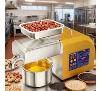 Pressa per olio elettrico, 1100 W, Espulsore automatico per olio freddo e caldo, per uso domestico e commerciale, ideale per arachidi, sesamo, noci, olive, semi di soia