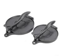 Pressa per Pasta in Alluminio 19cm Dumpling Tortilla(sliver-16CM) | Alluminio anodizzato, meccanismo leva per semplice, rapida, anti-ruggine, 19x19cm compatto