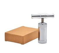 Pressa per Pollini in Metallo Rimovibile Maniglia singola Apparecchi a polline Lega di Alluminio per Tabacco, Polline Pressato in una Torta Rotonda Comodo Stoccaggio(Argento)
