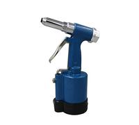 Pressa per Rame, Pistola for rivetti pneumatica idraulica, pistola for ribattino cieca in acciaio inossidabile, attrezzo for rivettatura industriale a tre griffe(Blauw)