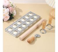 Pressa per ravioli con 12 fori, regalo, costruzione robusta, quadrati,