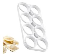 Pressa per ravioli per pasta a forma di cuore con 8 fori, forma rotonda e | Manuale per ravioli per casa, appartamento, cucina, ristorante, festa, riunione, biscotti, empanada, torta, ravioli rotondi