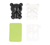 Pressa per riso a forma di panda, strumento per formare onigiri e sushi in silicone alimentare e ABS da 2 pezzi, capacità 4,3 once