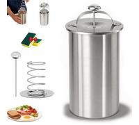 Pressa per Salumi in Acciaio Inossidabile, Stampo per Prosciutti Con Termometro, Pressa per Carni Cotte E Affettati, Strumento Robusto per Una Cucina Domestica Sana E Sandwich Fatti in Casa(A-1PC)