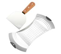 Pressa per spätzle tradizionale con fori da 7 mm con manici in silicone | Grattugia per spätzle tedesca in acciaio inox per cucina, preparazione della cena, feste di vacanza, amanti della pasta e