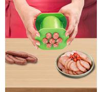 Pressa per strisce di carne, riutilizzabile per salsicce, macchina manuale per Cevapcici, utensile per modellare con sette fessure, da cucina con manico per la preparazione fai da te in