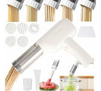 pressa per tagliatelle， Macchina for la pasta senza fili 5 in 1(Beige)