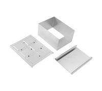 Pressa per tofu Pressa per tofu vegana regolabile in acciaio inossidabile Utensile da per uso domestico fai-da-te per cuochi domestici Set da 3 pezzi in acciaio inossidabile 304 (Dimensioni ridotte)