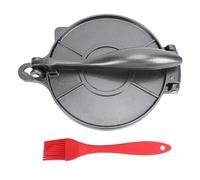 Pressa per tortilla in ghisa, pressa manuale per impasto Pressa per tortilla manuale in lega di alluminio Strumento per pressare l'involucro degli gnocchi (Nera)