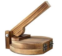 Pressa per tortilla in legno e macchina per gnocchi - Pressa rotonda carbonizzata per carichi pesanti per tortillas, impasti e pasta frolla fatti in casa, utensili da cucina, decorazioni per la casa