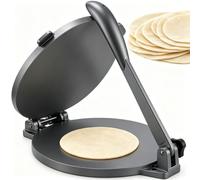 Pressa per Tortilla Manuale in Alluminio Pressofuso Pesante per Impasto | Design a Pressa Liscia per Tortillas Fatto in Casa, Involtini per Ravioli, Roti, Pane Piatto(gray,16cm)
