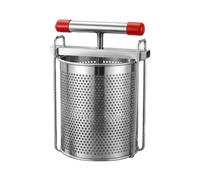 Pressa per Verdure Schiacciatrice Manuale Antiscivolo 2,8 L in Acciaio | torchio in metallo da vinificazione uva e sidro per Interni Esterni Casa Cucina Campeggio Donna Uomo Apicoltore Nessuna base