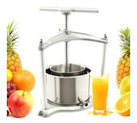 Pressa per vino di frutta, spremiagrumi in acciaio inossidabile da 3 litri, pressa idraulica per l'estrazione di uva, bacche e verdure, macchina commerciale per la produzione 6L