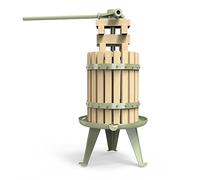 Pressa per vino e frutta, 100% naturale/sano, frantoio manuale per frutta e uva, per cucina, cestino in legno massello con blocchi Pressa per la produzione di sidro e vino (certificato LFGB,