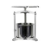 Pressa per vino manuale, doppia botte in acciaio inox, design con manico a T per la produzione di sidro di frutta