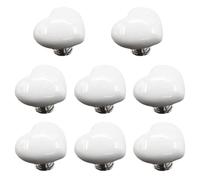 Pressa Per Wc A Forma Di Cuore Bianco Da 8 Pezzi, Manopola Per Wc Creativa, Accessori Per Wc, Interruttore Per Sciacquone, Decorazione Per Il Bagno