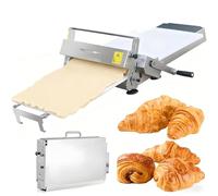Pressa Pieghevole | Sfogliatrice per Pasta in Acciaio Inossidabile per Uso Domestico e Commerciale | Rullo per Pasticceria a Spessore Regolabile | Laminatrice da Tavolo per impasti e pasticcini