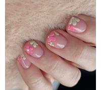 Pressa Quadrata Sulle Unghie Flower Finte Colle Acrilico Artificiale 12 Dimensioni 24 STINCIO PER LUSE ACRILICA DOMENA SULLA PER DONNE DONNA CONDA