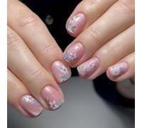 Pressa Quadrata Unghie Colorate Finte Colla Artificiali Acriliche 12 Dimensioni 24pc Siedi Colla Acrilici Sull'unghia Per Donne Cuscine