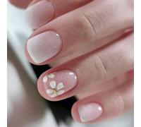 Pressa Quadrata Unghie Flows Fallo Stick On In 12 Taglie 24 French Tips Per Decorazioni Artistiche Punta Francese Unghie Finta