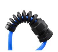 Pressacavo impermeabile a spirale PG11 PG13,5 PG16 PG19 PG21 Pressa for cavo in nylon di plastica con ingresso filo for esterno(Svart,M16 10pcs)