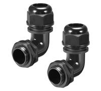Pressacavo M12 90 gradi impermeabile giunto cavo plastica nylon gomito con controdado e guarnizioni per cavo di diametro 4-8mm