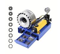 Pressatrice Idraulica Manuale - Crimpatrice per Tubi Idraulici Con 8 Matrici, Pressa Idraulica Portatile Ad Alta Pressione per Automobili, Escavatori E Uso Industriale