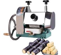 Presse à canne à sucre en acier inoxydable avec volant, presse-agrumes manuel commercial pour jus de canne à sucre et de fruits à haute valeur nutritive, rendement de 50 kg/h