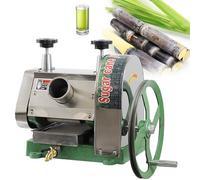 Presse-agrumes manuel pour canne à sucre, presse-agrumes professionnel en acier inoxydable, 3 rouleaux, entrée de 6,35 cm, capacité de production de 49 kg par heure. Extracteur de canne à sucre