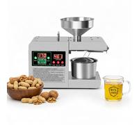 Presse per Olio Inox 820W, Estrattore Automatico Spremitura a Freddo e Caldo, Macchina Professionale per Olio Vegetale Fatto in Casa, Arachidi Noci Sesamo Soia